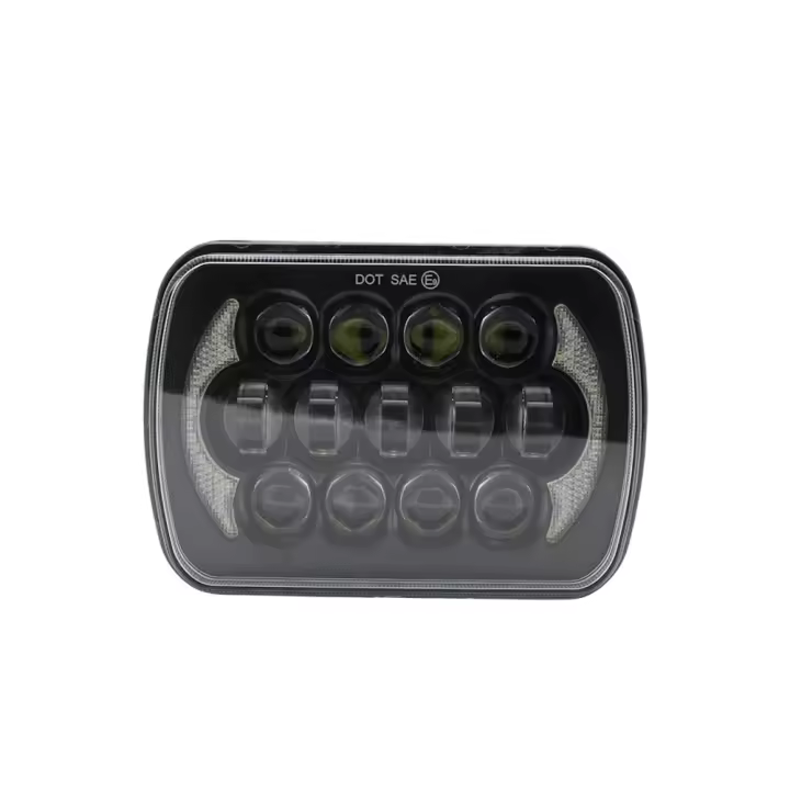 Faros Cuadrados LED Universales 7x6 "5X7" Con DRL Blanco Para Jeep Cherokee XJ Wrangler YJ Motocross H6054 H5054 Material De Aluminio - 1