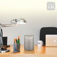 PAPELERA DE SOBREMESA GSC EVOLUTION – CAPACIDAD DE 1,5 LITROS – COLOR PLATA DE PLASTICO – IDEAL PARA BAÑOS - details 3