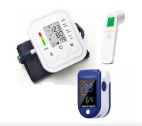 Kit para el hogar 3 en 1: tensiómetro digital, termómetro infrarrojo sin contacto y pulsómetro portátil. Controle la frecuencia cardíaca, la presión arterial y la temperatura corporal. Fundamental para la felicidad familiar. - details 5