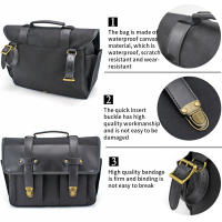 Bolsa Lateral De Motocicleta Negra Y Marrón Gran Capacidad Para Hombres Bolsa De Hombro Y Briefcase Motocross Material De Cuero Y Lona - details 6