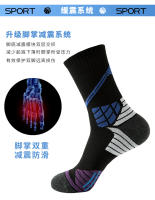 Calcetines De Deporte Para Hombres De Cuello Alto Con Borlas Engrosadas Antideslizantes Para Baloncesto Y Badminton - details 5