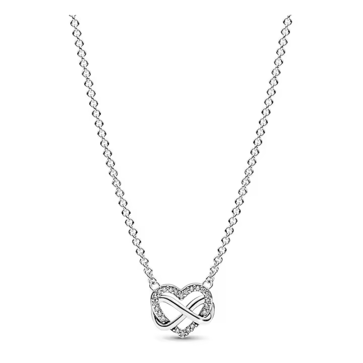 Pandora - Collar con Collar de corazón infinito brillante-Plata de Lei - 1