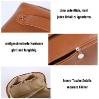 Bolso De Maquillaje Para Viajes Grande Y Portátil De Cuero PU Multifuncional Impermeable Para Mujer Bolsa De Lavado Para Baño - details 5