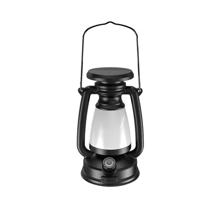 Lámpara Portátil LED Recargable USB Retro Solar Para Camping Impermeable Con Luz De Emergencia Para Exterior Y Tienda De Acampar - 1
