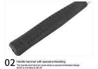 Martillo De Goma Doble Cara Tamaño Multifuncional Para Vidrio Y Ventanas Maza De Nylon Cabeza De Goma Para Trabajos De Carpintería - details 7