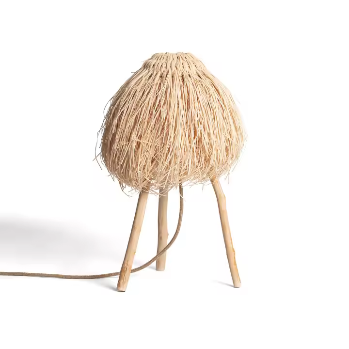 Ledkia Lámpara de Mesa Ratán Lasje Natural - 1