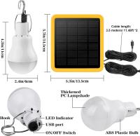 Lámparas Solares con Mando a Distancia 2PCS&3.5M Cable*2, 130Lumen Lámparas Recargables para Exterior Interior, Luces LED Colgantes Linternas Solares para Jardín Emergencia Gallinero Camping Viajar - details 3