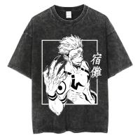 Camiseta De Anime Harajuku Verano 100% Algodón Manga Corta Sobredimensionada Vintage Streetwear Para Hombres Camiseta Respirable - details 7