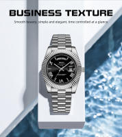 Reloj De Pulsera De Moda Para Hombre NIBOSI Deportivo Y Negocios Con Calendario Y Cuarzo Resistente Al Agua De 30M Material De Acero Inoxidable - details 1