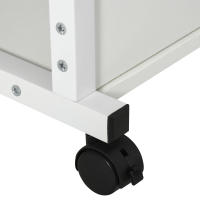 HOMCOM Mesa Auxiliar de Sofá 80x40 cm Mesa Lateral en Forma de C con 4 Ruedas Giratorias Frenos Altura Ajustable 3 Niveles de 72-82 cm Marco de Metal para Salón Cocina - details 8