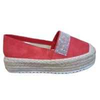 Alpargata Mujer Plataforma Plana Esparteña Suela Yute Amarillo Rojo Primavera Verano 2023 Zapato de Tela Cómodo - details 2