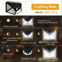 Luces De Pared Solar LED Para Jardín Con Sensor De Movimiento PIR 1/4/5Pcs 100/74 Luces Exteriores Decorativas Para Calle - details 1