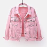 Women Spring And Autumn Coats Warm Solid Long Sleeve Denim Jacket Outerwear - details 0