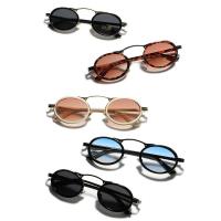Gafas De Sol Rectangulares Para Mujer 2024 Moda Punk Acero Inoxidable Montura Vintage Protección UV400 Antiglareante Tamaño Universal - details 0