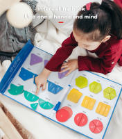 Juguetes Educativos Magnéticos De Fracciones Para Niños Y Padres Juego Interactivo De Formas Geométricas Tablero Divisor De Fracciones Madera - details 2