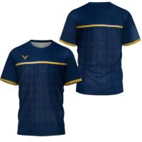 Camiseta De Badminton Para Hombre Con Estampado Rayado De Lujo Corta Secado Rápido Verano Deporte Tenis Casual O-Neck Polyester - details 8
