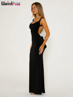 Vestido De Vacaciones Nibber Con Cuello Cuadrado Y Espalda Descubierta Para Mujer Sin Mangas Decorado Con Lazo Vestido Sexy De Fiesta En La Playa Vestido De Cuerpo Entero De Polyester Y Spandex - details 18