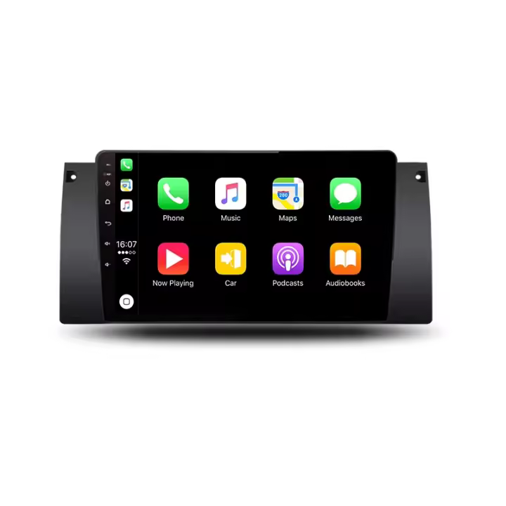 AWESAFE inalámbrico CarPlay Android Auto Radio para BMW 5 Series E39 X5 E53 M5 1995 1996 1997 1998 1999 2000 2001 2002 2003 coche reproductor multimedia GPS 2 din autoradio volante controles RDS Bluetooth - 1