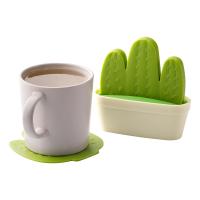 Juego De 6 Coasters De Cactus Con Soporte Para Florero Creativo Tapete De Hoja De Arce Para Bebidas Decoración De Barra Para Mesa De Café - details 0