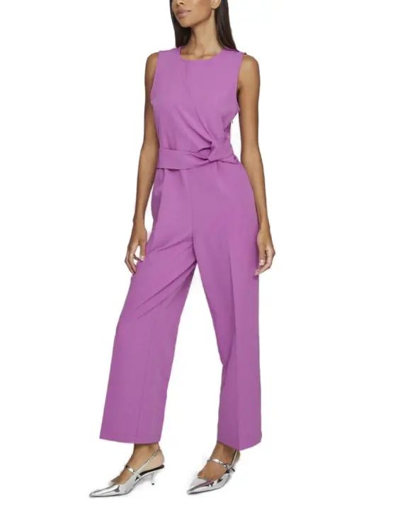 Mono Vila Gery violeta de tela manga sisa para mujer - 1