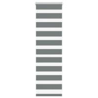 vidaXL Estor cebra gris oscurode tejido poliéster en dimensiones 40x100 cm/40x150 cm/40x200 cm y más | protección solar decorativa para ventanas hogar oficina dormitorio fácil de instalar - details 8