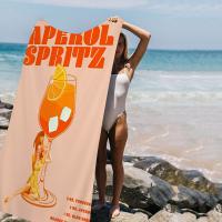 Toalla De Baño Colorida Con Diseño De Frutas Y Jugos Mojito Aperol Spritz Toalla De Playa Sand-Free Para Mujer Toalla De Yoga De Spa Gimnasio Piscina Tamaño 76x182 Cm Material Poliéster/Celulosa - details 3