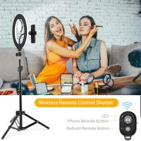 Anillo De Luz LED Para Selfie 10 Pulgadas Con Soporte De Teléfono Y Trípode Luz Redonda Ajustable Para Maquillaje Y Fotografía - details 7