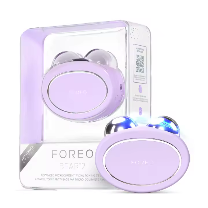 FOREO BEAR 2 - Tonificador facial de microcorrientes - Masajeador facial antiarrugas - Lifting facial inmediato - Reafirma y define - Reductor de papada - Mejora la absorción de las mascarillas - 1