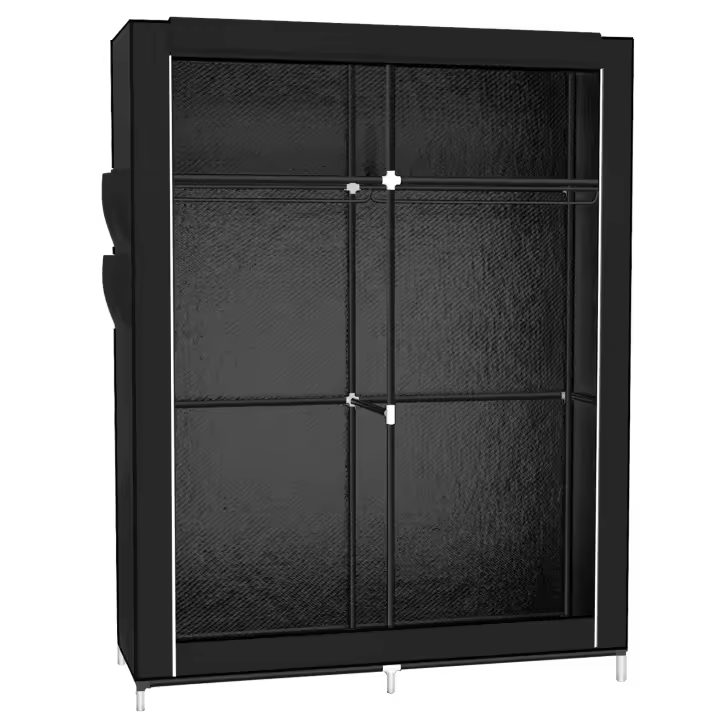 Armario plegable con barra para ropa, armario de tela, 108 x 45 x 170 cm. - 1