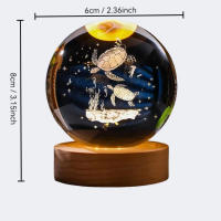 Lámpara De Noche De Tortuga 3D Con Cristal Regalo Para Amigos O Amantes De Las Tortugas Estilo Estatua Animal Decoración De Interiores - details 1