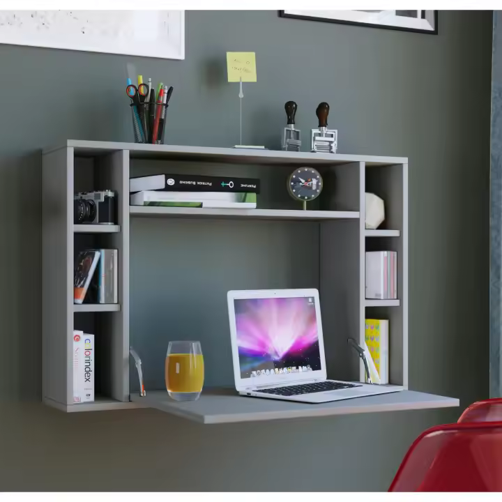 Escritorio plegable colgante de madera escritorio de pared escritorio de la computadora cajón Wandila Escritorio plegable colgante de madera escritorio de pared escritorio de la computadora cajón Wandila - 1