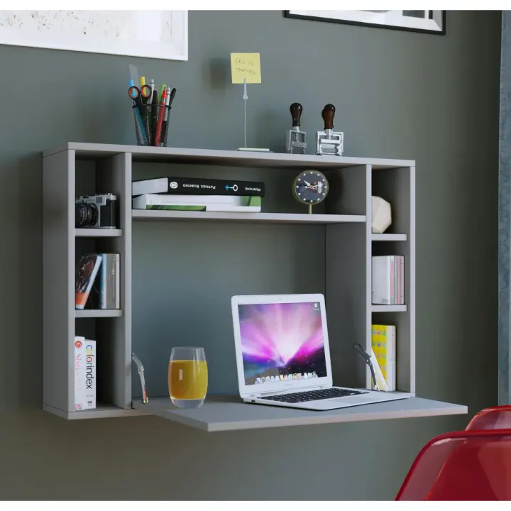 Escritorio plegable colgante de madera escritorio de pared escritorio de la computadora cajón Wandila Escritorio plegable colgante de madera escritorio de pared escritorio de la computadora cajón Wandila - 1