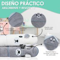 2 Unidades Toalla bebe - Regalo bebe recien nacido niño - Toallas bebe con capucha de animales 0-3 años - Albornoz bebe baño - Capa de baño bebe - Regalos para bebes recién nacidos （31*31） - details 2