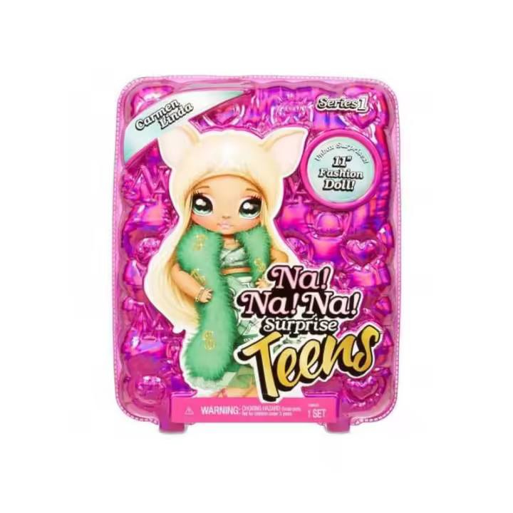 Giochi Preziosi Na Na Na Surprise Teens Carmen Linda - Muñeca Articulada con Accesorios - 1