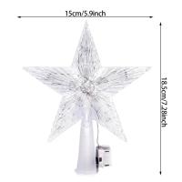 Estrella De Navidad LED 15CM Para Adornos De Árbol De Navidad Con Batería Decoración Doméstica Para Año Nuevo 2025 - details 8