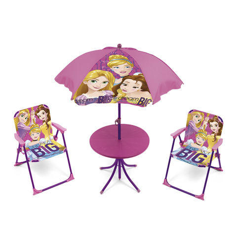 Arditex Set Mesa y Sillas Princesas Disney con Sombrilla