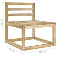 vidaXL Set de muebles de jardín 2 pzas madera de pino impregnada verde - details 6
