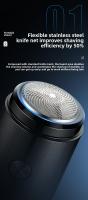 Afeitadora Eléctrica Para Hombres Recargable Por Tipo-C Mini Portátil Inteligente Para Viajes De Negocios Cuchilla De Acero Inoxidable - details 5
