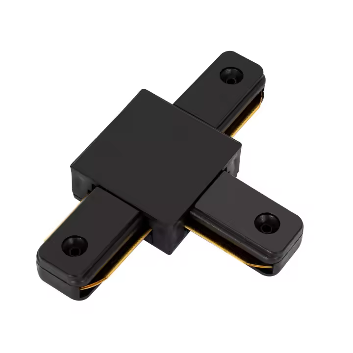 Ledkia Conector Tipo T para Carril Monofásico PC Negro - 1
