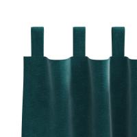 Cortinas Opacas vidaXL con Lazos para Colgar 2 pcs Verde Oscuro de Terciopelo - details 4