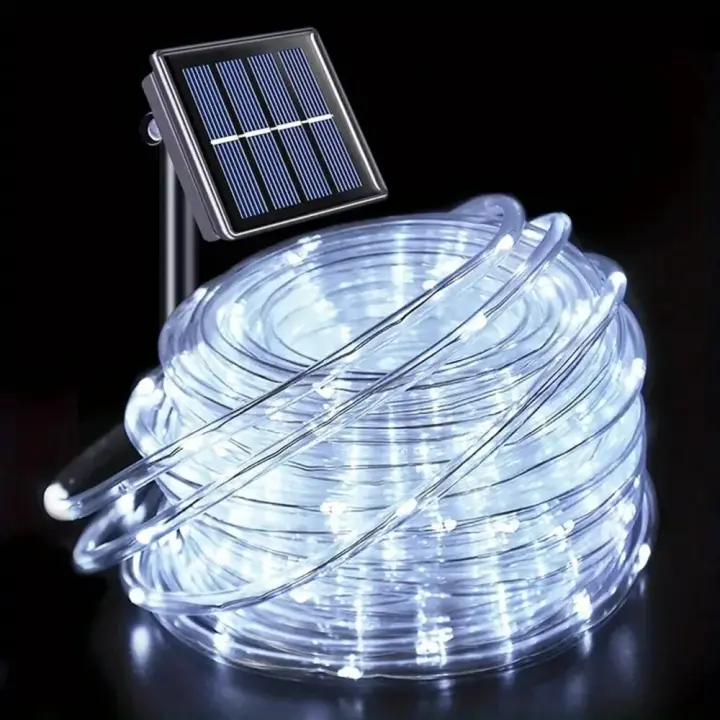 Luz De Cadena LED Solar Para Jardín Decoración Navideña Fairy 32m/22M/12M/7M Para Bodas Y Fiestas Exterior Luz De Luces De Calle Modernas IP65 ABS Fuente De Alimentación Solar - 1