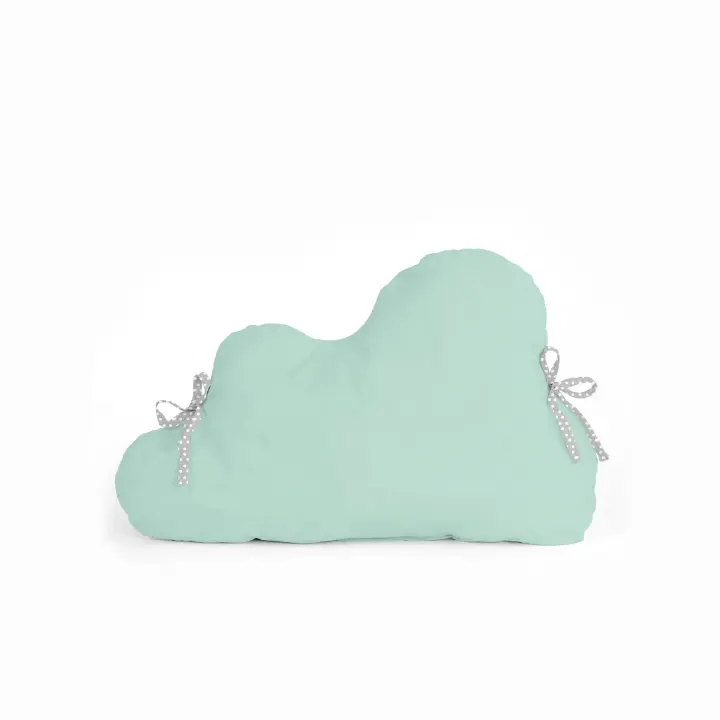 Happyfriday- Nube Chichonera forma 60x40 cm Menta, Protectores de cuna 100% Algodón, calidad de 150 hilos, Fabricado en España - 1