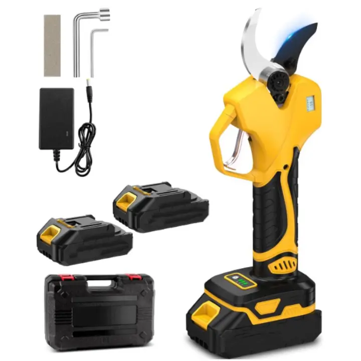 IPSDI Tijeras De Podar Electricas, 50mm Tijeras De Podar inalambrica,Con pantalla, 2 baterías de 48v 3000mAh - 1