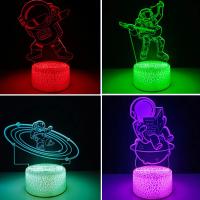 Lámpara De Noche LED 3D Tema Espacial Astronauta Ajustable Para Decoración De Habitación Infantil Regalos De Navidad - details 0