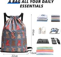 Mochila plegable de la cuerda de la prenda impermeable del bolso de la cuerda con el peso ligero del compartimiento de bolsillo - details 0