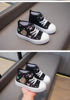 Zapatos De Lona Para Niños Y Niñas Estilo Cuatro Estaciones Bordado Blanco Dibujos Animados Niños Y Niñas Rosa Suave Antideslizante Casual - details 19