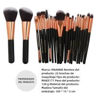 Juego De 13/22 Pinceles Profesionales De Maquillaje Herramientas Para Sombra De Ojos Línea De Ojos Y Cosméticos Set De Pinceles De Maquillaje Para Hogar Y Viaje - details 1