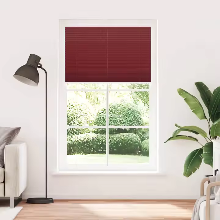 Estor Plisado rojo burdeos 115x200 cm Tela Ancho 114,4 cm - 1