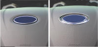 Cubierta De Logo De Volante ABS Cromado Decoración De Paillettes Para Ford Focus 2 3 4 Fiesta Mondeo Ecosport Escape Anillo Marco De Estilo Cromado - details 6