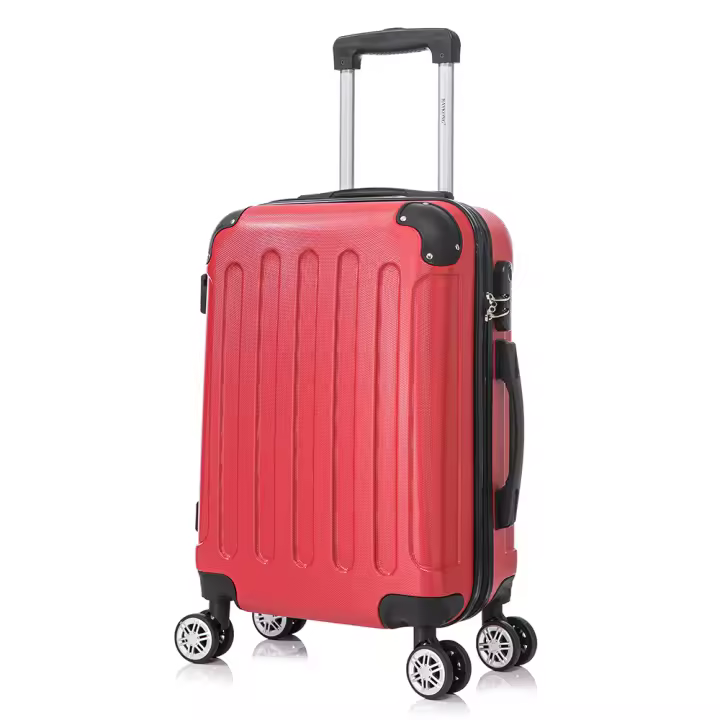 Maleta Cabina ABS 55x40x20cm 40L - 20 Pulgadas - Ruedas Giratoriasdoblescon360ª - Ryanair Vueling Iberia Wizzair - Negro/Azul/RosaDorado/Plateado/Amarillo/Rojo/RosaChicle/Turquesa/Verde/Menta/Morada - 1